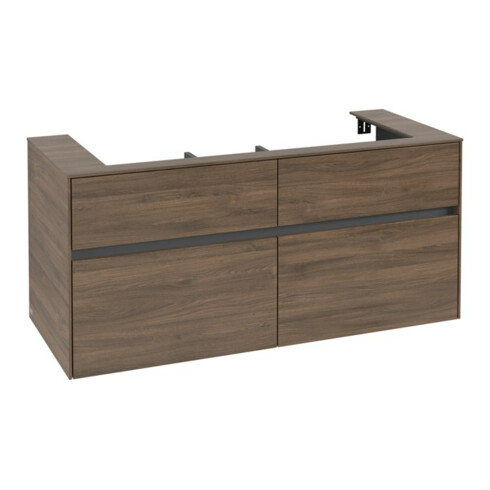 V&B Waschtischunterschrank Collaro 120x54,8x50cm, WT mittig, arizona oak