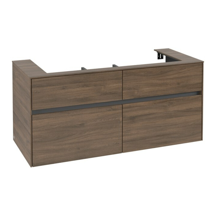 V&B Waschtischunterschrank Collaro 120x54,8x50cm, WT mittig, arizona oak