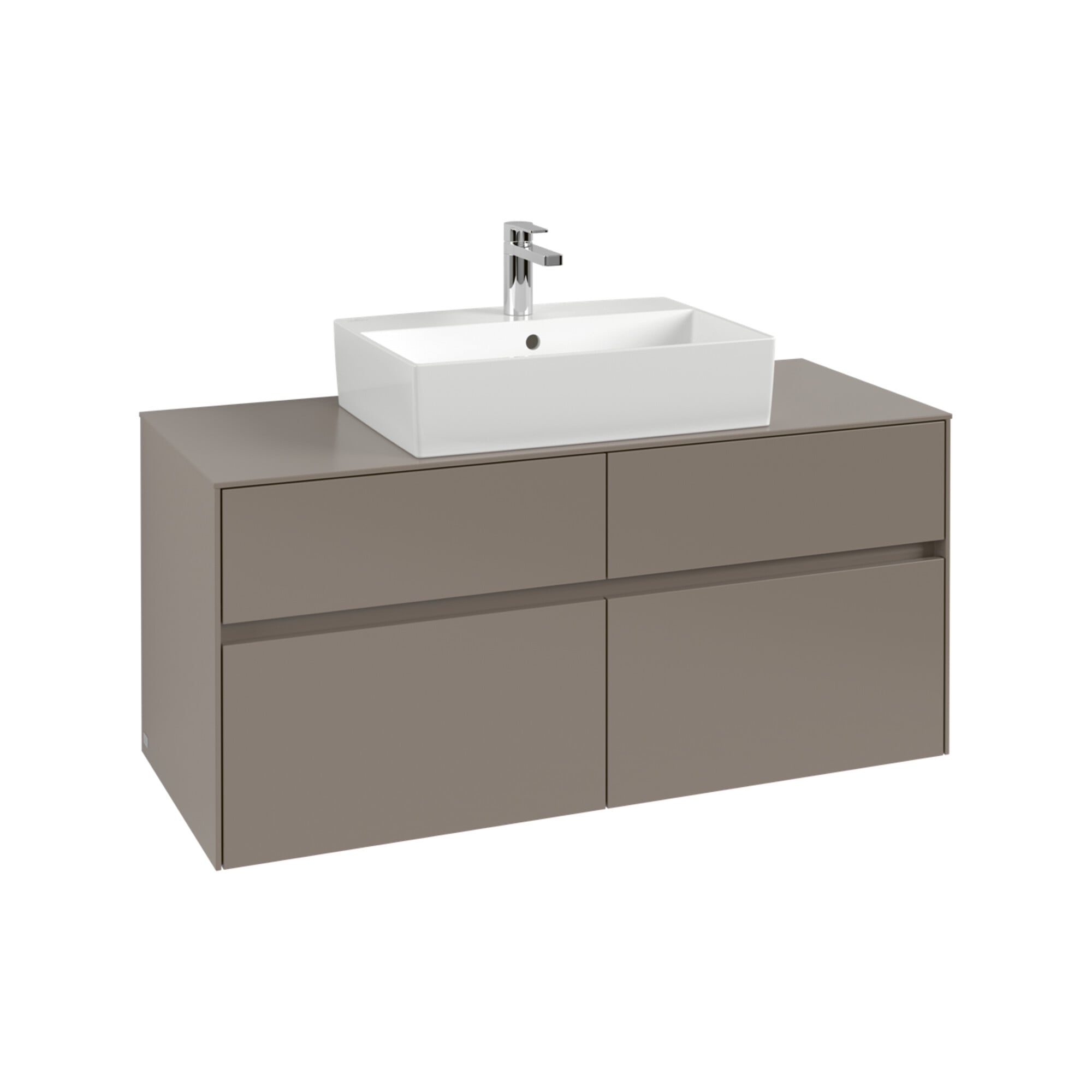 V&B Waschtischunterschrank Collaro 120x54,8x50cm, WT mittig, black oak ; Villeroy & Boch
