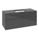 V&B Waschtischunterschrank Collaro 120x54,8x50cm, WT mittig, glossy grey-1
