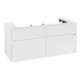 V&B Waschtischunterschrank Collaro 120x54,8x50cm, WT mittig, glossy white