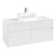 V&B Waschtischunterschrank Collaro 120x54,8x50cm, WT mittig, glossy white-1
