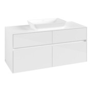 V&B Waschtischunterschrank Collaro 120x54,8x50cm, WT mittig, glossy white-3