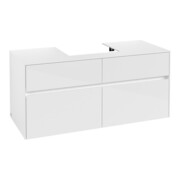 V&B Waschtischunterschrank Collaro 120x54,8x50cm, WT mittig, glossy white-4