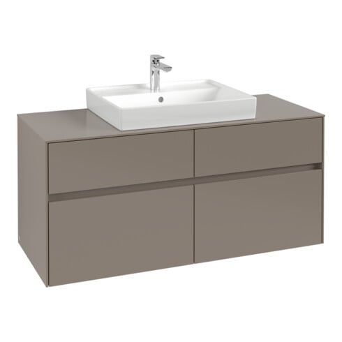 V&B Waschtischunterschrank Collaro 120x54,8x50cm, WT mittig, graphite