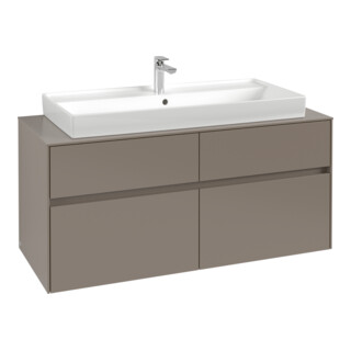 V&B Waschtischunterschrank Collaro 120x54,8x50cm, WT mittig, graphite
