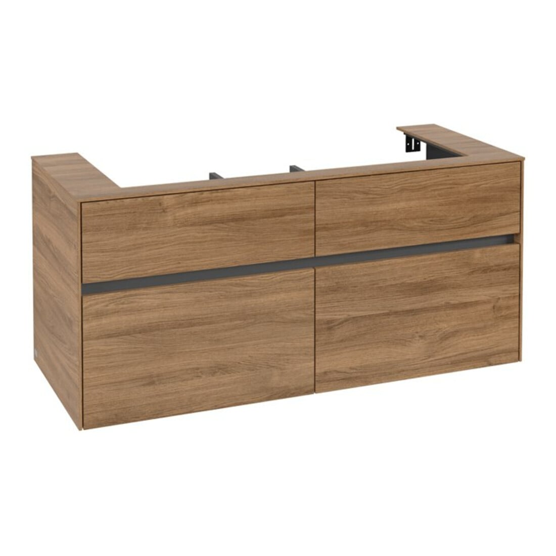 V&B Waschtischunterschrank Collaro 120x54,8x50cm, WT mittig, kansas oak