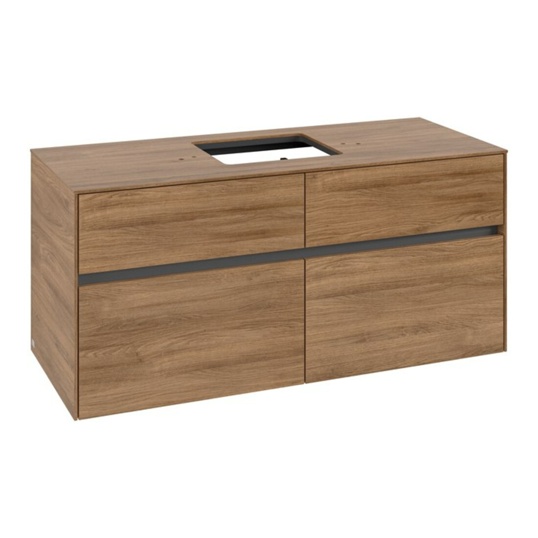 V&B Waschtischunterschrank Collaro 120x54,8x50cm, WT mittig, kansas oak