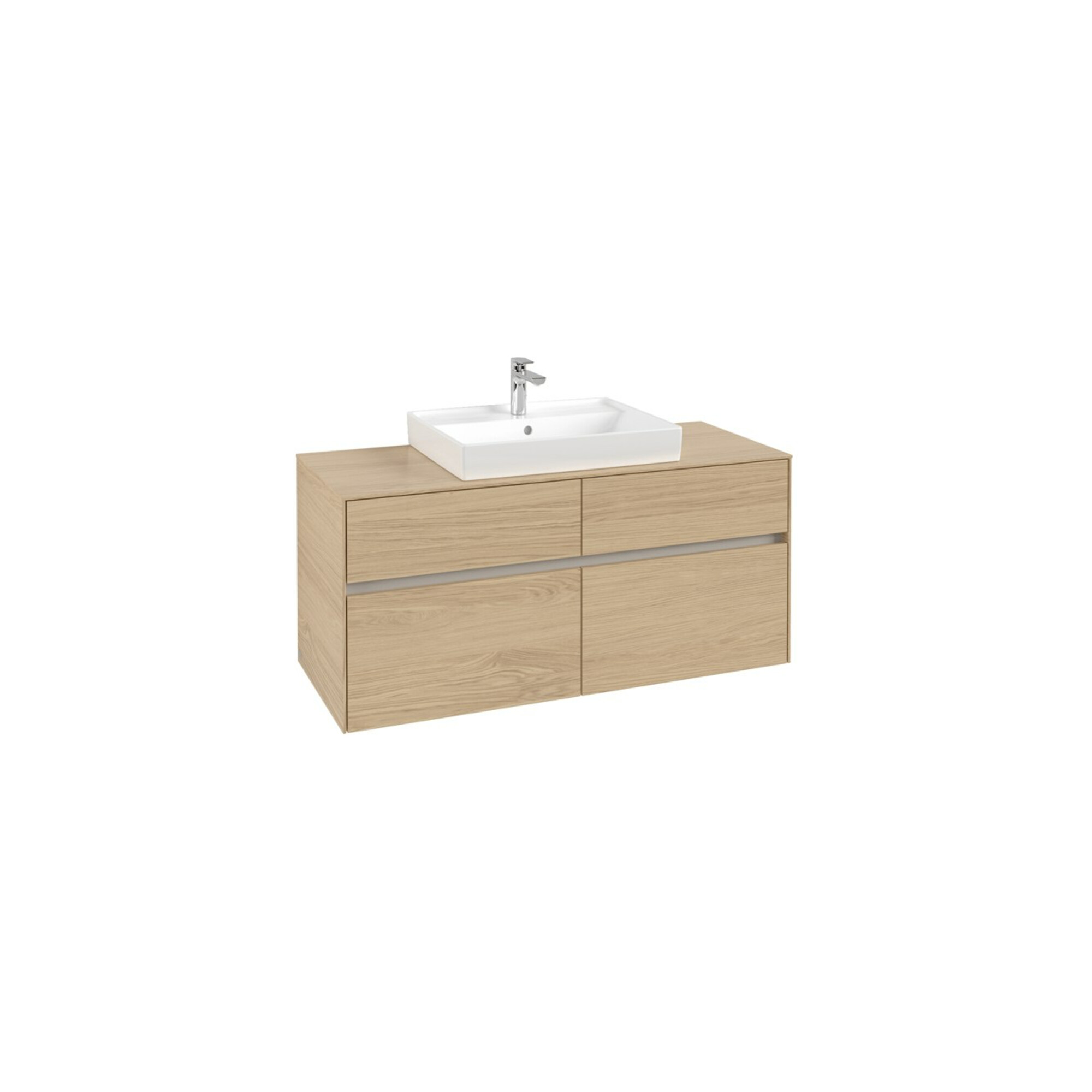 V&B Waschtischunterschrank Collaro 120x54,8x50cm, WT mittig, nordic oak ; Villeroy & Boch