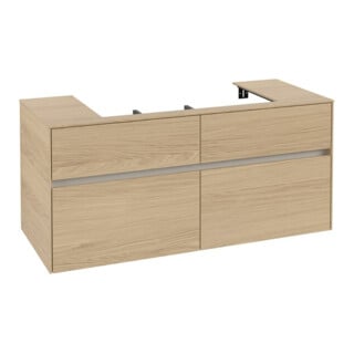 V&B Waschtischunterschrank Collaro 120x54,8x50cm, WT mittig, nordic oak