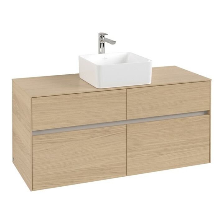 V&B Waschtischunterschrank Collaro 120x54,8x50cm, WT mittig, Nordic Oak