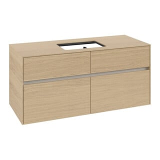 V&B Waschtischunterschrank Collaro 120x54,8x50cm, WT mittig, nordic oak