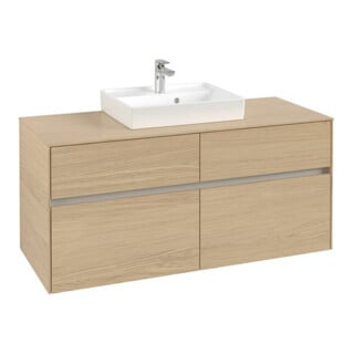 V&B Waschtischunterschrank Collaro 120x54,8x50cm, WT mittig, nordic oak