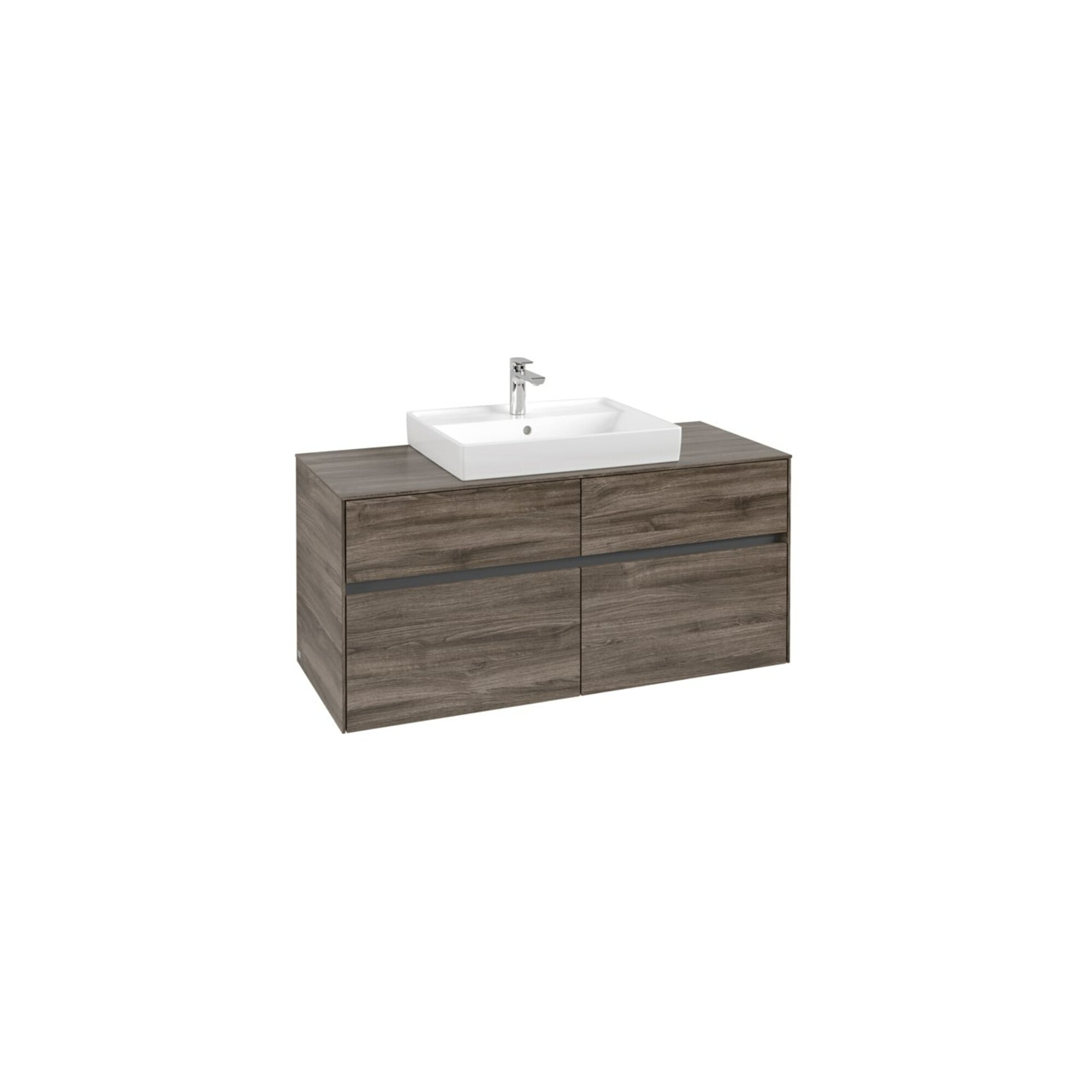 V&B Waschtischunterschrank Collaro 120x54,8x50cm, WT mittig, stone oak ; Villeroy & Boch