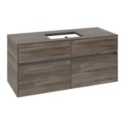 V&B Waschtischunterschrank Collaro 120x54,8x50cm, WT mittig, stone oak