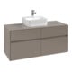 V&B Waschtischunterschrank Collaro 120x54,8x50cm, WT mittig, volcano black-1