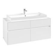V&B Waschtischunterschrank Collaro 120x54,8x50cm, WT mittig, white matt-3