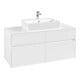 V&B Waschtischunterschrank Collaro 120x54,8x50cm, WT mittig, white matt-1