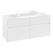 V&B Waschtischunterschrank Collaro 120x54,8x50cm, WT mittig, white matt