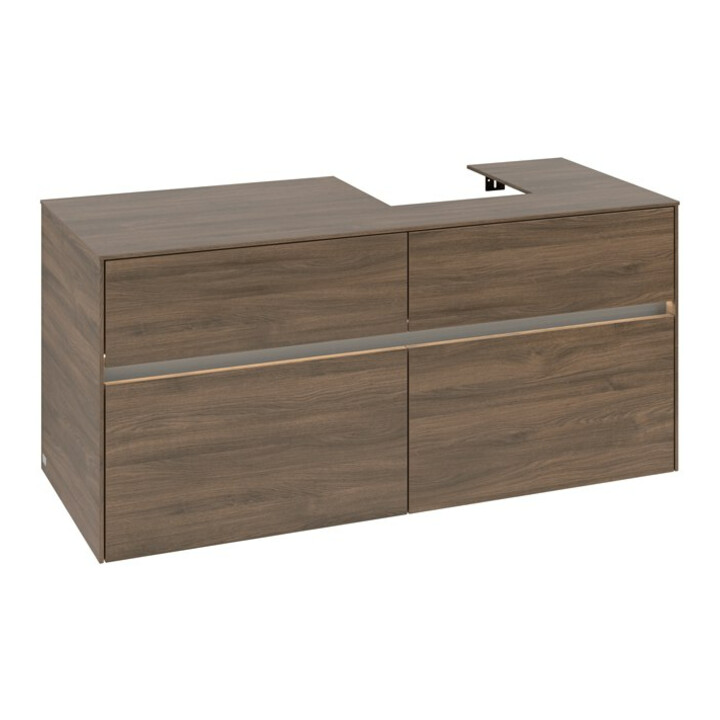 V&B Waschtischunterschrank Collaro 120x54,8x50cm, WT r, LED 8,8 W, Ariz. Oa