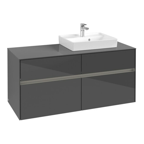 V&B Waschtischunterschrank Collaro 120x54,8x50cm, WT r, LED 8,8 W, glo Gr