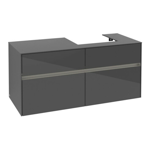 V&B Waschtischunterschrank Collaro 120x54,8x50cm, WT r, LED 8,8 W, glo Gr