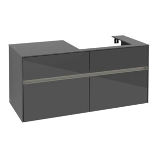 V&B Waschtischunterschrank Collaro 120x54,8x50cm, WT r, LED 8,8 W, glo Gr
