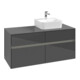 V&B Waschtischunterschrank Collaro 120x54,8x50cm, WT r, LED 8,8 W, glo Gr-1