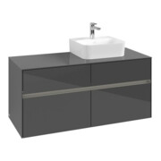 V&B Waschtischunterschrank Collaro 120x54,8x50cm, WT r, LED 8,8 W, glo Gr