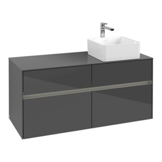 V&B Waschtischunterschrank Collaro 120x54,8x50cm, WT r, LED 8,8 W, glo Gr