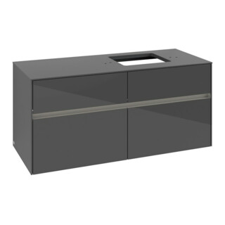 V&B Waschtischunterschrank Collaro 120x54,8x50cm, WT r, LED 8,8 W, glo Gr