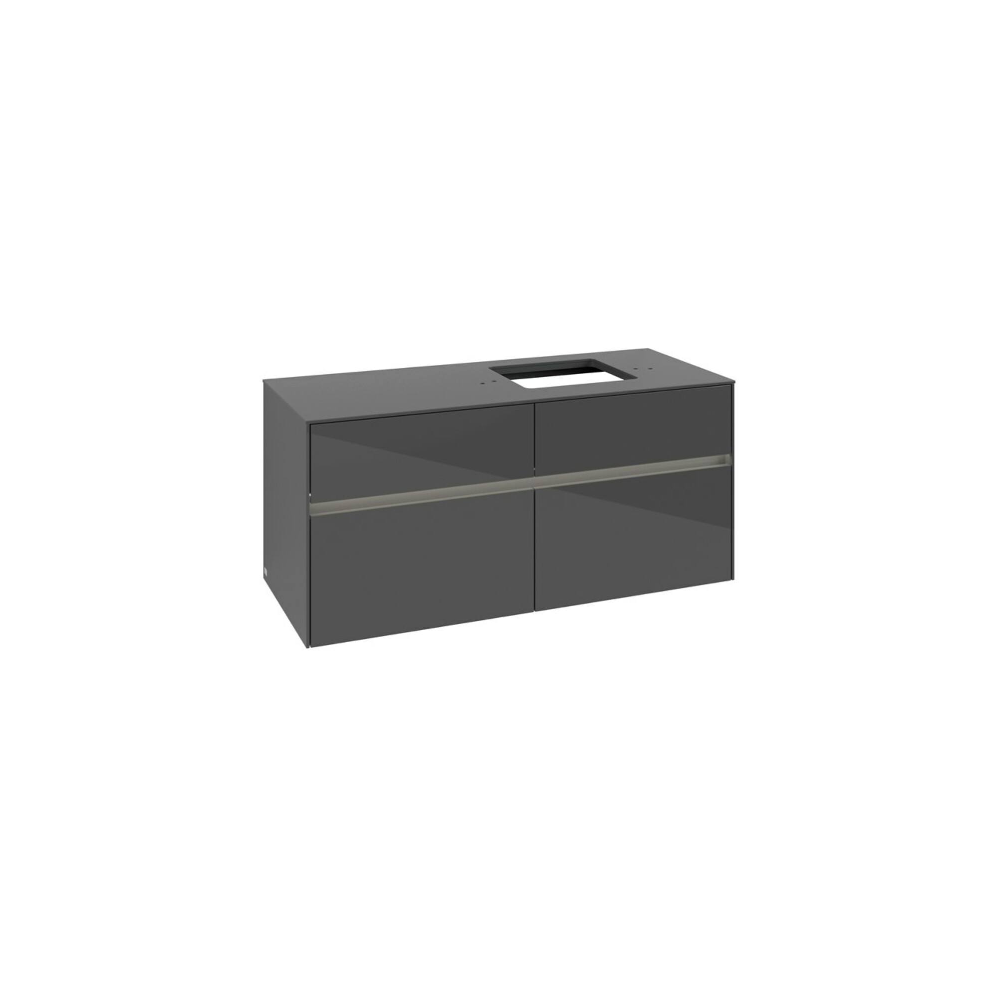 V&B Waschtischunterschrank Collaro 120x54,8x50cm, WT r, LED 8,8 W, glo Gr ; Villeroy & Boch