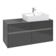 V&B Waschtischunterschrank Collaro 120x54,8x50cm, WT r, LED 8,8 W, glo Gr-3