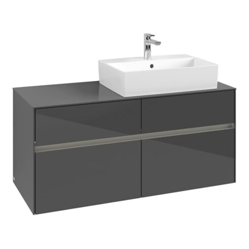 V&B Waschtischunterschrank Collaro 120x54,8x50cm, WT r, LED 8,8 W, glo Gr