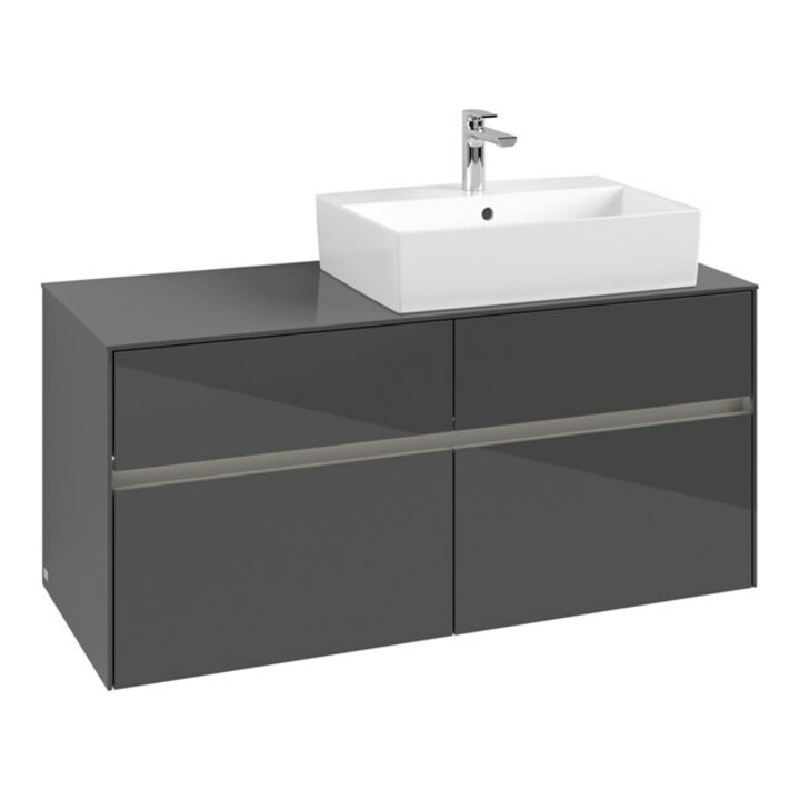 V&B Waschtischunterschrank Collaro 120x54,8x50cm, WT r, LED 8,8 W, glo Gr