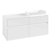 V&B Waschtischunterschrank Collaro 120x54,8x50cm, WT r, LED 8,8 W, glo wh.
