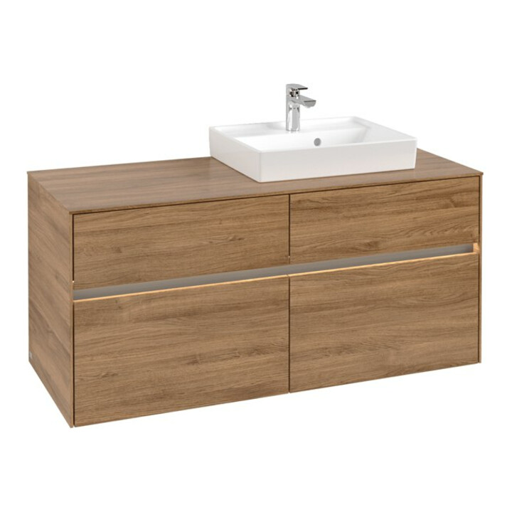 V&B Waschtischunterschrank Collaro 120x54,8x50cm, WT r, LED 8,8 W, Kan Oa
