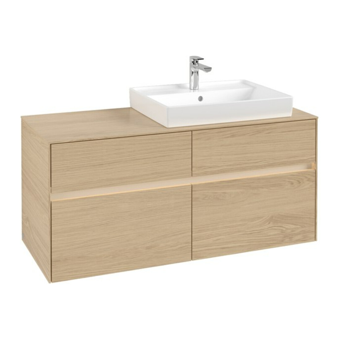 V&B Waschtischunterschrank Collaro 120x54,8x50cm, WT r, LED 8,8 W, Nord Oa