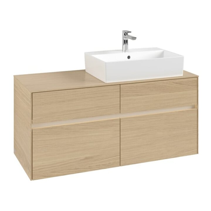 V&B Waschtischunterschrank Collaro 120x54,8x50cm, WT r, LED 8,8 W, Nord Oa