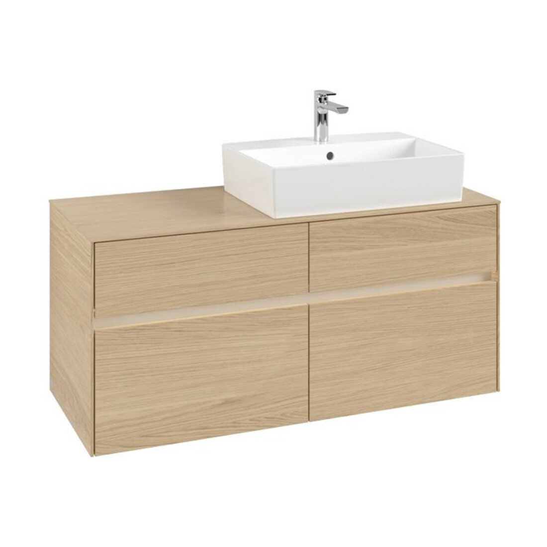 V&B Waschtischunterschrank Collaro 120x54,8x50cm, WT r, LED 8,8 W, Nord Oa