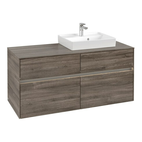 V&B Waschtischunterschrank Collaro 120x54,8x50cm, WT r, LED 8,8 W, st. Oa