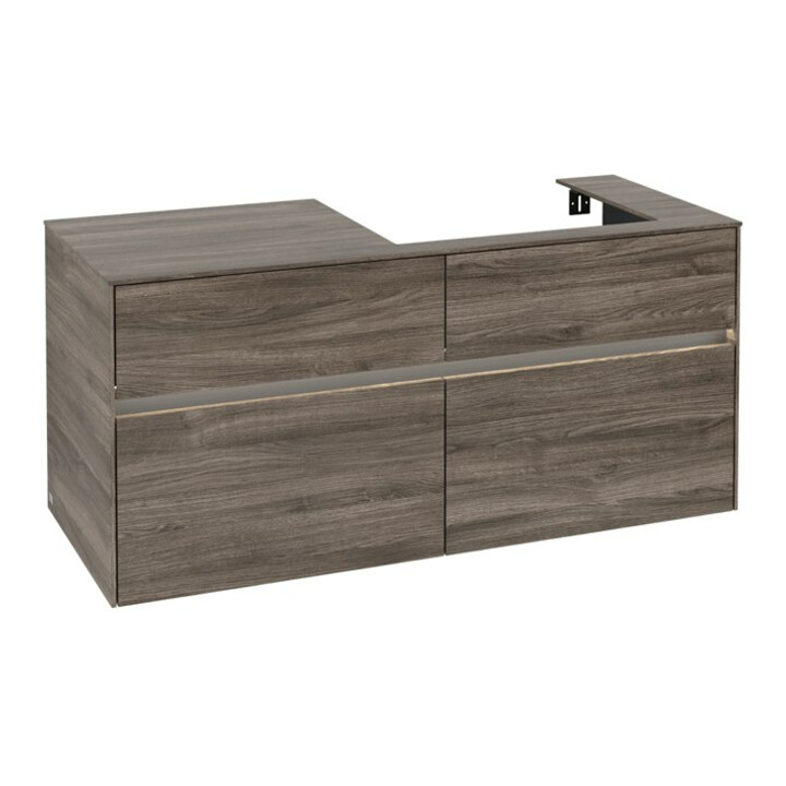 V&B Waschtischunterschrank Collaro 120x54,8x50cm, WT r, LED 8,8 W, st. Oa