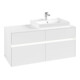 V&B Waschtischunterschrank Collaro 120x54,8x50cm, WT r, LED 8,8 W, wh. ma-3