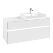 V&B Waschtischunterschrank Collaro 120x54,8x50cm, WT r, LED 8,8 W, wh. ma-3