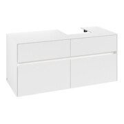 V&B Waschtischunterschrank Collaro 120x54,8x50cm, WT r, LED 8,8 W, wh. ma