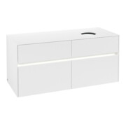 V&B Waschtischunterschrank Collaro 120x54,8x50cm, WT r, LED 8,8 W, wh. ma