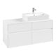 V&B Waschtischunterschrank Collaro 120x54,8x50cm, WT r, LED 8,8 W, wh. ma-1