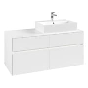 V&B Waschtischunterschrank Collaro 120x54,8x50cm, WT r, LED 8,8 W, wh. ma