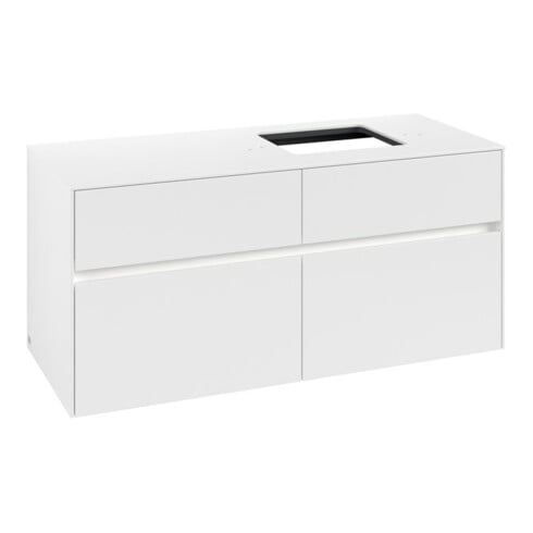 V&B Waschtischunterschrank Collaro 120x54,8x50cm, WT r, LED 8,8 W, wh. ma
