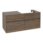 V&B Waschtischunterschrank Collaro 120x54,8x50cm, WT rechts, arizona oak